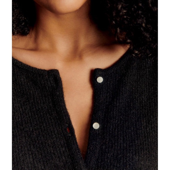 Sezane Black Gaspard Cardigan Sweater - Picture 3 of 10